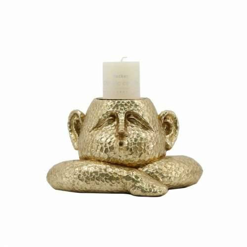 Svijećnjak DKD Home Decor zlatan Smola 21 x 15 x 12 cm Cijena