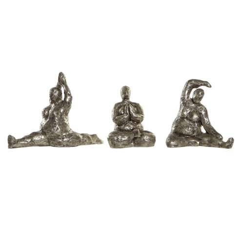 Ukrasna figura DKD Home Decor 11 x 22,5 x 17 cm zlatan Yoga (3 kom.) Cijena