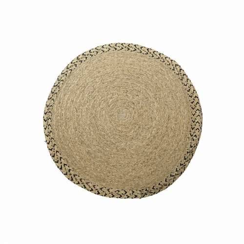 Tepih DKD Home Decor 140 x 0,5 x 140 cm Prirodno Poliester Dvobojan Tropsko Cijena
