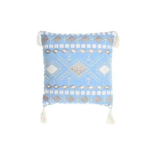 Jastuk DKD Home Decor Plava Bijela 40 x 15 x 40 cm Cijena