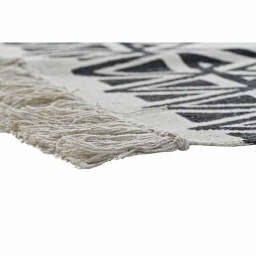 Tepih DKD Home Decor 160 x 250 x 0,7 cm Crna Poliester Pamuk Bijela Ikat Boho Cijena