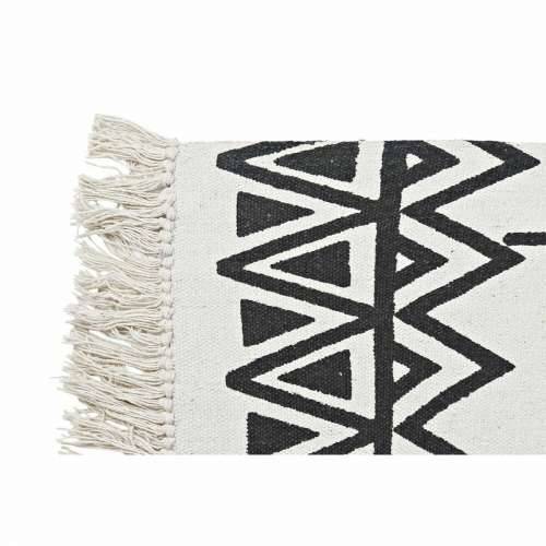 Tepih DKD Home Decor 160 x 250 x 0,7 cm Crna Poliester Pamuk Bijela Ikat Boho Cijena