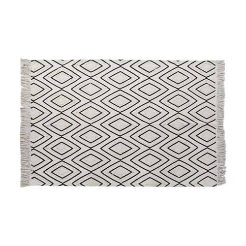Tepih DKD Home Decor Crna Bijela (120 x 190 x 0,7 cm) Cijena