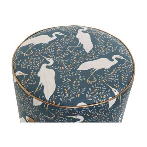 Naslonjač za Noge DKD Home Decor Plava Bijela Zelena Drvo Baršun Ptica Orijentalno 35 x 35 x 35 cm (2 kom.) Cijena