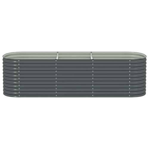 Vrtna sadilica od pocinčanog čelika 320 x 80 x 81 cm siva - Siva 320 x 80 x 81 cm 1 Cijena