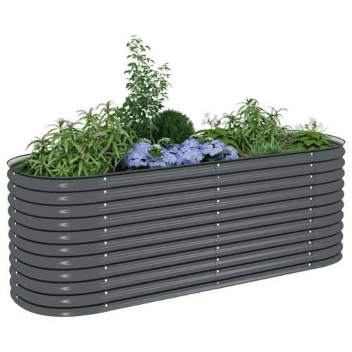 Vrtna sadilica od pocinčanog čelika 240 x 80 x 81 cm siva - Siva 240 x 80 x 81 cm 1 Cijena