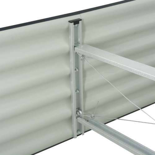 Vrtna sadilica od pocinčanog čelika 400 x 80 x 44 cm siva - Siva 400 x 80 x 44 cm 1 Cijena