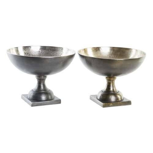 Stolni ukras DKD Home Decor 25 x 25 x 19 cm Srebrna zlatan moderan (2 kom.) Cijena