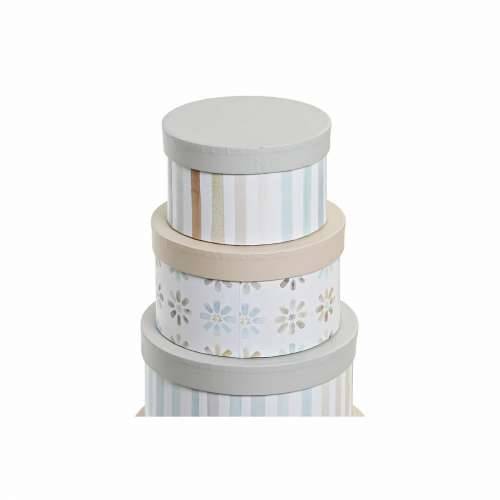 Set Složivih Kutija za Pospremanje DKD Home Decor Pisana Karton 37,5 x 37,5 x 18 cm Cijena
