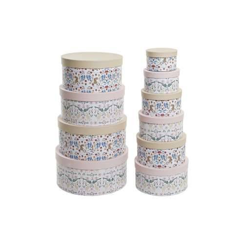 Set Složivih Kutija za Pospremanje DKD Home Decor Životinje Okruglo Ziedi Karton (37,5 x 37,5 x 18 cm) Cijena