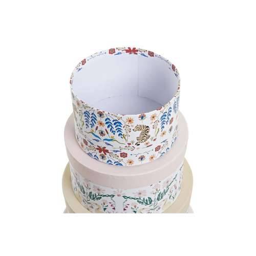 Set Složivih Kutija za Pospremanje DKD Home Decor Životinje Okruglo Ziedi Karton (37,5 x 37,5 x 18 cm) Cijena