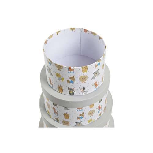 Višenamjenska Kutija DKD Home Decor Bijela Children’s Pisana Ziedi Karton (37,5 x 37,5 x 18 cm) Cijena