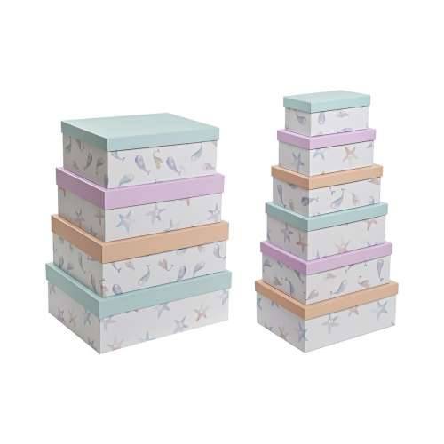 Set Složivih Kutija za Pospremanje DKD Home Decor More Karton (43,5 x 33,5 x 15,5 cm) Cijena