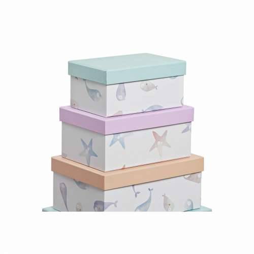 Set Složivih Kutija za Pospremanje DKD Home Decor More Karton (43,5 x 33,5 x 15,5 cm) Cijena