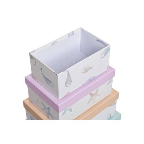 Set Složivih Kutija za Pospremanje DKD Home Decor More Karton (43,5 x 33,5 x 15,5 cm) Cijena