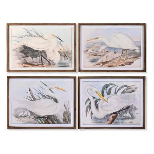 Slika DKD Home Decor Jela Kristal 70 x 50 x 2 cm Čaplja (4 Dijelovi) Cijena