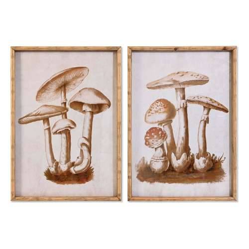 Slika DKD Home Decor Kristal 50 x 70 x 2,8 cm 50 x 2,8 x 70 cm Gljive (2 kom.) Cijena
