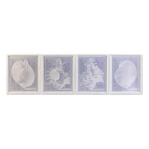 Slika DKD Home Decor Kristal Ljuštura 50 x 2 x 60 cm 50 x 60 x 2,5 cm (4 Dijelovi) Cijena