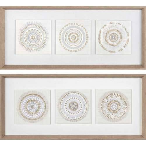 Slika DKD Home Decor 61 x 3,8 x 26 cm 63,5 x 4 x 28,6 cm krugovi Skandinavski (2 kom.) Cijena