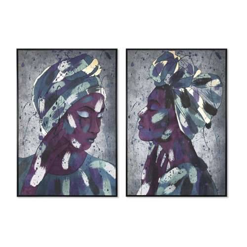 Slika DKD Home Decor 83 x 4,5 x 122,5 cm 83 x 4,5 x 123 cm Kolonijalni Afrikanka (2 kom.) Cijena