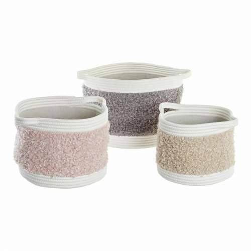 Set košara DKD Home Decor Pamuk Children’s (34 x 34 x 27 cm) (3 Dijelovi) Cijena