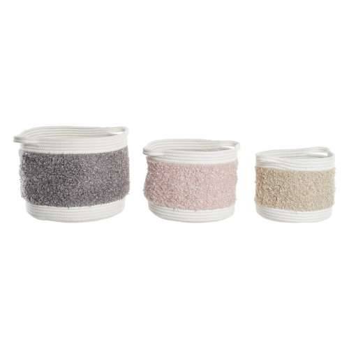 Set košara DKD Home Decor Pamuk Children’s (34 x 34 x 27 cm) (3 Dijelovi) Cijena