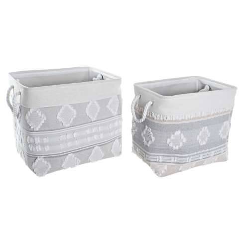 Set košara DKD Home Decor Siva Pamuk (45 x 35 x 40 cm) (2 Dijelovi) Cijena