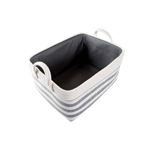 Set košara DKD Home Decor Crte Siva Pamuk (40 x 30 x 23 cm) (2 Dijelovi) Cijena