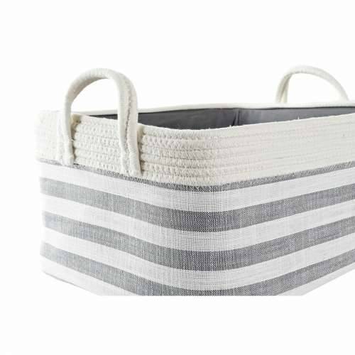 Set košara DKD Home Decor Crte Siva Pamuk (40 x 30 x 23 cm) (2 Dijelovi) Cijena