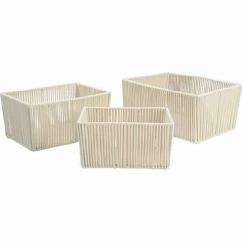 Set košara DKD Home Decor Bež Metal 40 x 30 x 20 cm 3 Dijelovi Cijena