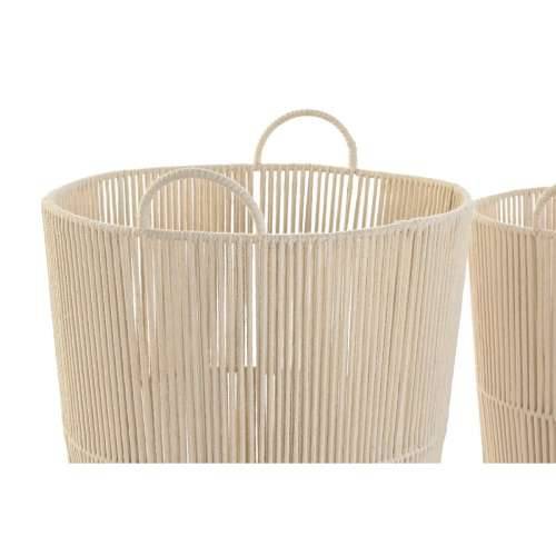 Set košara DKD Home Decor Bež Metal 42 x 42 x 51 cm 3 Dijelovi Cijena