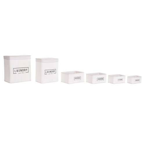 Set Košara DKD Home Decor Bijela Bambus 40 x 30 x 46 cm (5 Dijelovi) Cijena