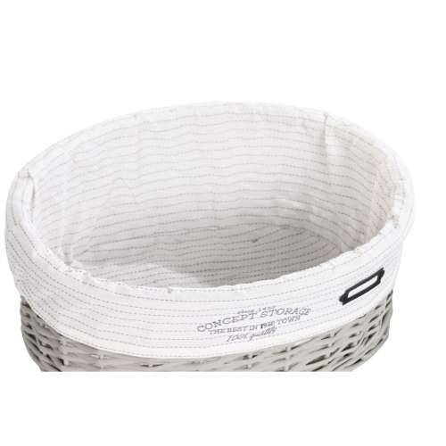Set Košara DKD Home Decor Bijela Siva ispleten od pruća 51 x 37 x 56 cm 52 x 38 x 57 cm (5 Dijelovi) Cijena