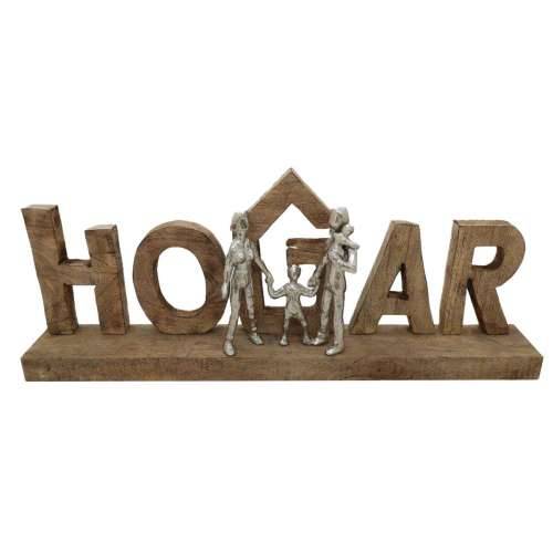 Ukrasna figura DKD Home Decor Smeđa Aluminij Drvo Manga (55 x 7,5 x 21 cm) Cijena