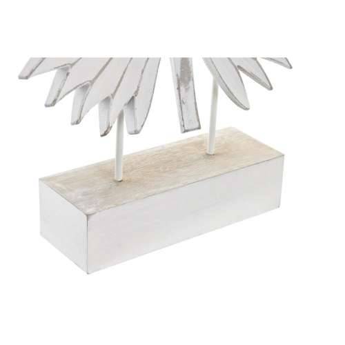 Ukrasna figura DKD Home Decor 36 x 7 x 46 cm Bijela Tropsko Biljni list Cijena