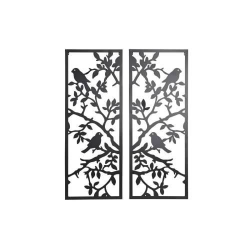 Zidni Ukras DKD Home Decor (2 Dijelovi) Metal ptice Shabby Chic (35 x 1,3 x 91 cm) Cijena
