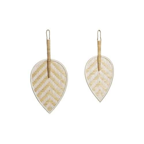 Zidni Ukras DKD Home Decor Smeđa Bijela Evantai Bambus (27 x 2 x 64 cm) (27 x 2 x 55 cm) Cijena
