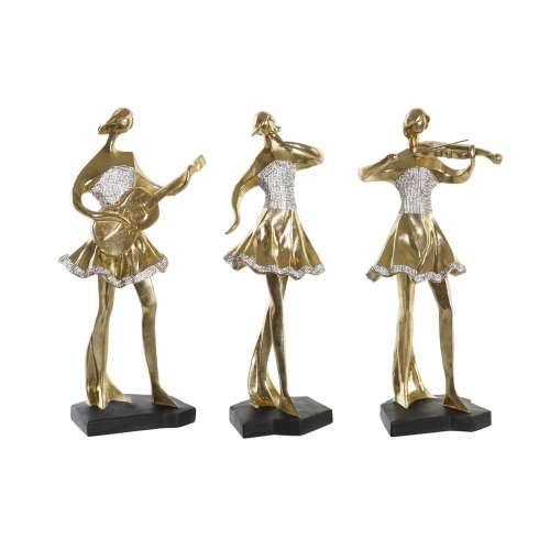 Ukrasna figura DKD Home Decor Glazba 20 x 12 x 41,5 cm Balerina zlatan romantični (3 kom.) Cijena