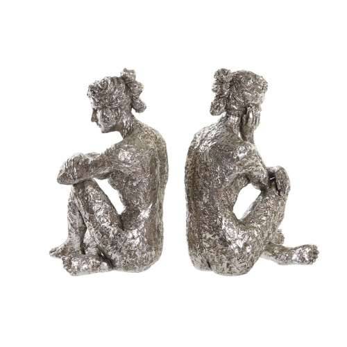 Ukrasna figura DKD Home Decor 17 x 15 x 26 cm Dama Srebrna (3 kom.) Cijena
