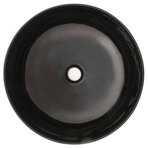 Keramički okrugli umivaonik 41,5 x 13,5 cm crni Cijena