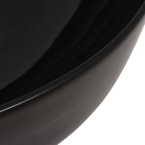 Keramički okrugli umivaonik 41,5 x 13,5 cm crni Cijena