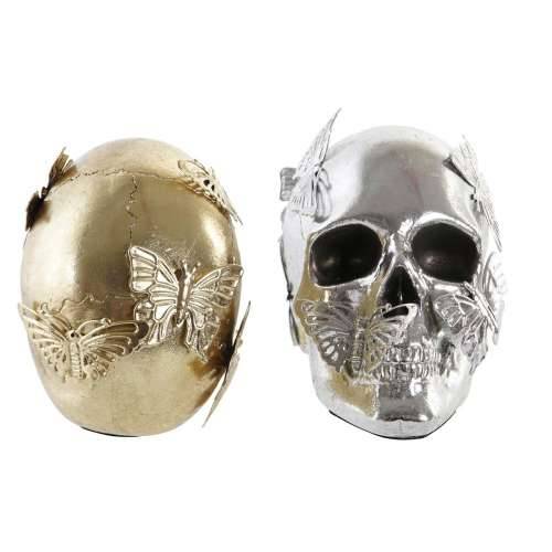 Ukrasna figura DKD Home Decor zlatan Srebrna Lubanja 16,5 x 10,5 x 11,5 cm (2 kom.) Cijena