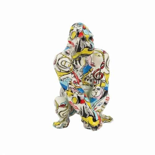 Ukrasna figura DKD Home Decor 14 x 13 x 22 cm Pisana Gorila moderan Cijena