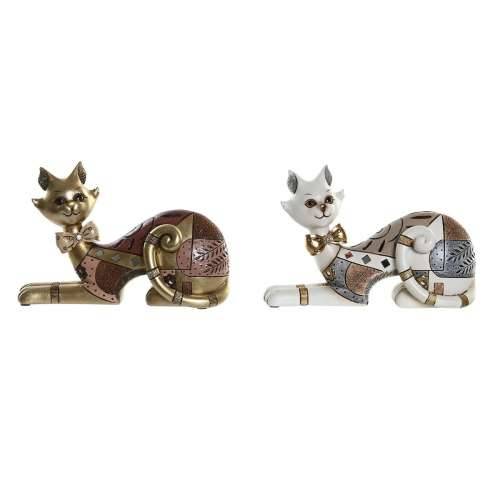 Ukrasna figura DKD Home Decor Bijela zlatan mačka 22,5 x 8 x 15 cm (2 kom.) Cijena