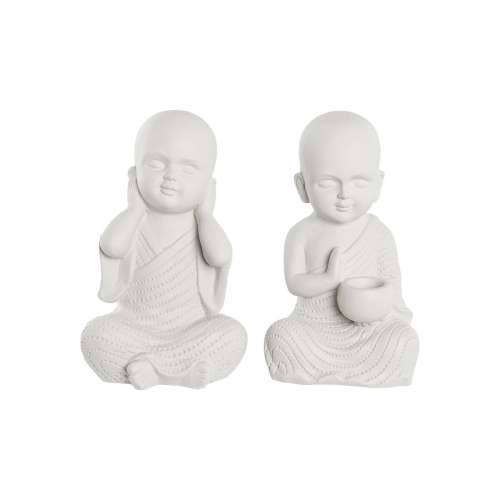 Ukrasna figura DKD Home Decor 25,5 x 19 x 39 cm Bijela Opat Orijentalno (2 kom.) Cijena