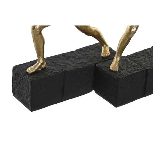 Ukrasna figura DKD Home Decor 21 x 5,5 x 25,5 cm Crna zlatan Gimnastičar (2 kom.) Cijena