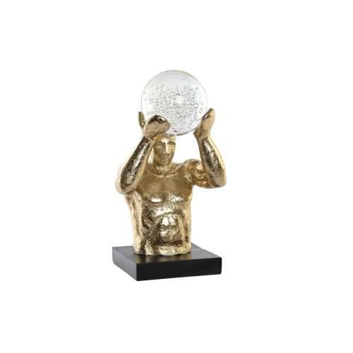 Ukrasna figura DKD Home Decor Crna zlatan Smola Moški moderan (17 x 16 x 31,5 cm) Cijena