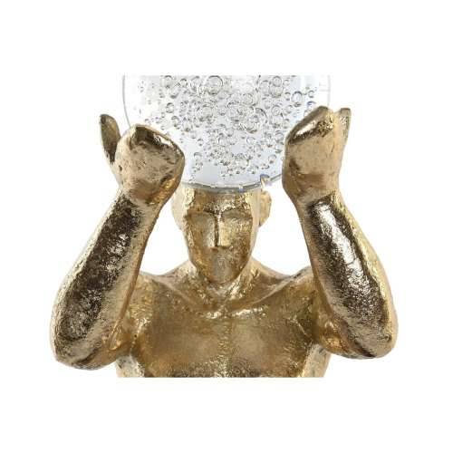 Ukrasna figura DKD Home Decor Crna zlatan Smola Moški moderan (17 x 16 x 31,5 cm) Cijena