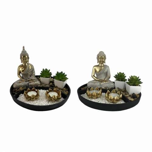 Ukrasna figura DKD Home Decor 26 x 26 x 18 cm Orijentalno vrt (2 kom.) Cijena