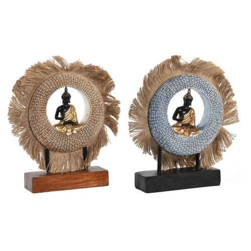 Ukrasna figura DKD Home Decor 19 x 6 x 25 cm Bež Plava Buda Orijentalno (2 kom.) Cijena